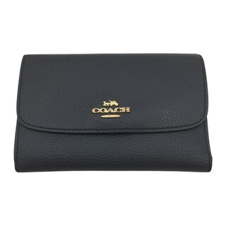 コーチ(COACH)の◎◎COACH コーチ 財布　ミディアム　エンべロープ　ウォレット　カーフレザー　ミッドナイト F30204 グレー(財布)