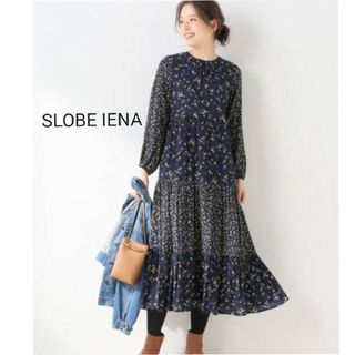 スローブイエナ(SLOBE IENA)のSLOBEIENAスローブイエナ/マルチパターンフラワープリントティアードワンピ(ロングワンピース/マキシワンピース)