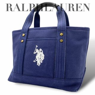 POLO RALPH LAUREN - 美品 U.S POLO ASSN ラルフローレン トート キャンバス ネイビー