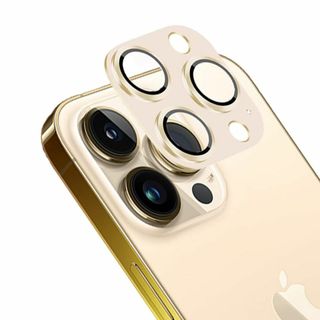 【色:ゴールド】iPhone 13 Pro/Pro Maxカメラフィルム アルミ(その他)