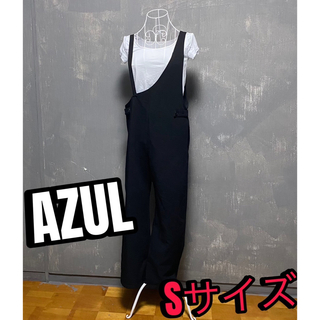 アズールバイマウジー(AZUL by moussy)のAZUL 美品 オールインワンパンツ アシメデザインのサロペット(サロペット/オーバーオール)