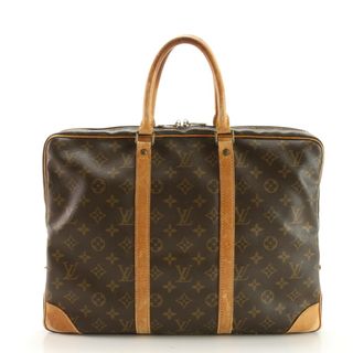 ルイヴィトン(LOUIS VUITTON)のルイヴィトン モノグラム ポルト ドキュマン ヴォワヤージュ PDV M53361 レザー ビジネス バッグ 書類鞄 トート A4 メンズ EEE AB5-2(ビジネスバッグ)