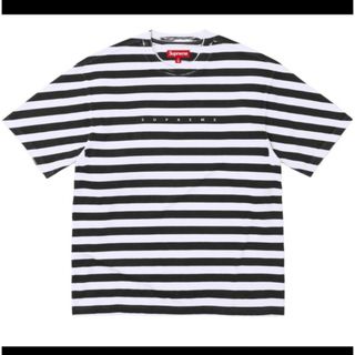 シュプリーム(Supreme)のSupreme Overprint Stripe S/S Top Black(Tシャツ/カットソー(半袖/袖なし))