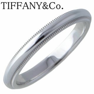 ティファニー(Tiffany & Co.)のティファニー ミルグレイン リング トゥギャザー 16号 幅2.9mm PT950 新品仕上げ済 TIFFANY【17284】(リング(指輪))