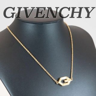 ヴィンテージ　GIVENCHY ジバンシー　ロゴ　ネックレス　ゴールド　4124(ネックレス)