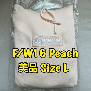 Supreme - Supreme box logo hooded sweatshirt peach