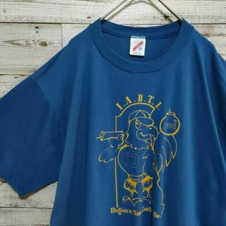 【516】80sUSA製　ジャージーズ　爆弾処理班　シングルステッチTシャツ古着(Tシャツ/カットソー(半袖/袖なし))