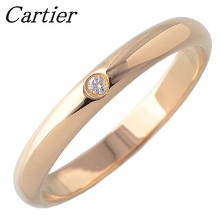 カルティエ(Cartier)のカルティエ ダイヤ リング 1895 ウェディング 1PD #49 幅2.5mm Au750YG 新品仕上げ済 Cartier【17359】(リング(指輪))