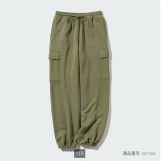 ユニクロ(UNIQLO)の新品　ユニクロ　スウェットカーゴパンツ(ワークパンツ/カーゴパンツ)