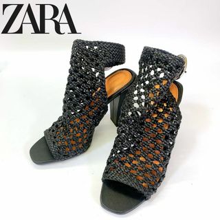 ザラ(ZARA)の3325 未使用　ZARA ザラ　サンダル　ハイヒール　ブラック 36 23cm(サンダル)