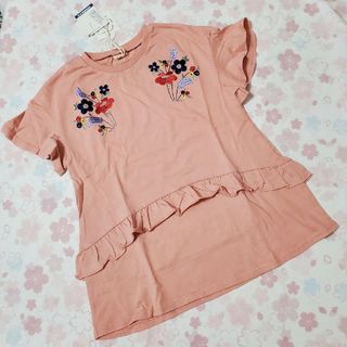 アプレレクール(apres les cours)のアプレレクール☆フラワー刺繍Tシャツ(Tシャツ/カットソー)