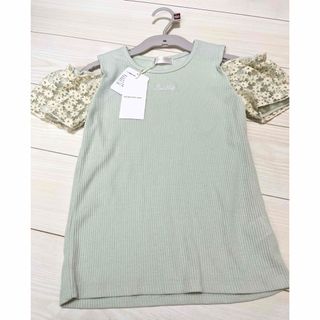 新品 レトロガール キッズ 女の子 半袖 トップス 肩出し 150cm(Tシャツ/カットソー)