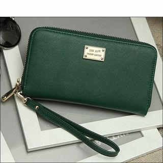 ♥即購入OK♥新品★Aelicyジップアラウンド長財布☆グリーン緑(財布)