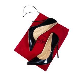 クリスチャンルブタン(Christian Louboutin)のクリスチャンルブタン パンプス エナメルレザー ブラック ピンヒール 裏張り済み(ハイヒール/パンプス)