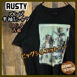 ラスティ(RUSTY)のラスティ サーフ フォトT プリント ロゴ Tシャツ 海 波 USA古着 半袖(Tシャツ/カットソー(半袖/袖なし))