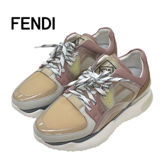 FENDI - フェンディ FENDI スニーカー 靴 シューズ ファブリック レザー マルチカラー ロゴ