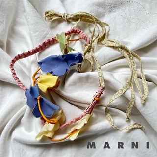Marni - MARNI マルニ ネックレス ファブリック フラワー