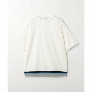 アデイインザライフ(a day in the life)の【WHITE】ポンチ ヘムニットコンビ クルーネックTシャツ <A DAY IN THE LIFE>(Tシャツ/カットソー(半袖/袖なし))