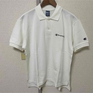 チャンピオン(Champion)のUSED 古着 チャンピオン ポロ シャツ ホワイト M カジュアル(ポロシャツ)