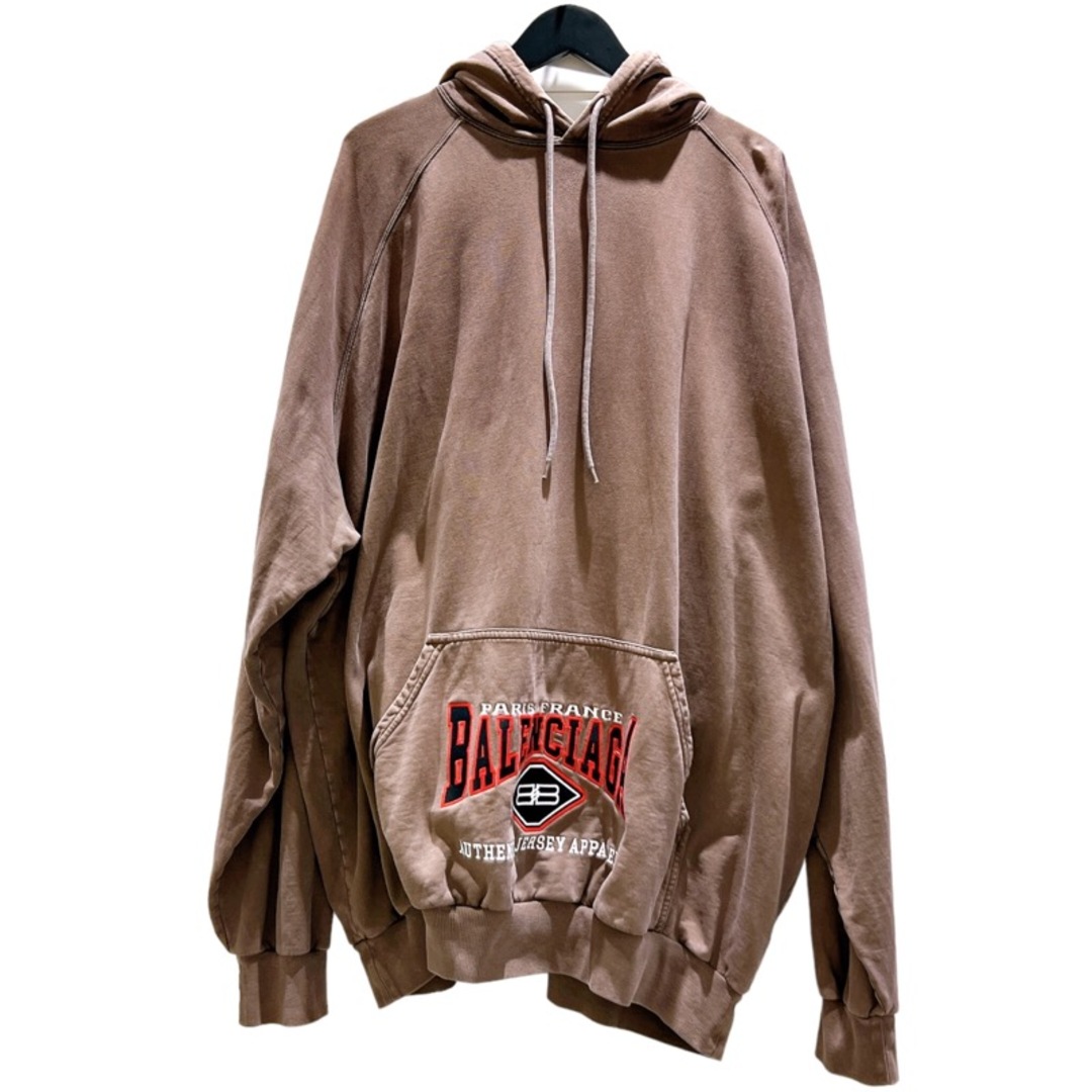 BALENCIAGA - 　バレンシアガ BALENCIAGA ロゴプリントパーカー　2021年 697879 ブラウン コットン メンズ パーカー