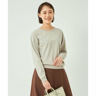 ユナイテッドアローズグリーンレーベルリラクシング(UNITED ARROWS green label relaxing)の【LT.GRAY】ミラノポンチ リブ クルーネック カットソー プルオーバー(カットソー(長袖/七分))