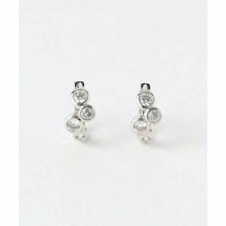 【SILVER】サークル キュービックジルコニア ピアス