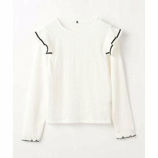 ユナイテッドアローズグリーンレーベルリラクシング(UNITED ARROWS green label relaxing)の【OFF WHITE】TJ シャーリング タックフリル ロングスリーブ 140cm-160cm(その他)