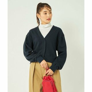 ユナイテッドアローズグリーンレーベルリラクシング(UNITED ARROWS green label relaxing)の【NAVY】裏毛 クロップド ドルマン カーディガン(カーディガン)