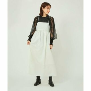 ユナイテッドアローズグリーンレーベルリラクシング(UNITED ARROWS green label relaxing)の【OFF WHITE】ナイロン タフタ キャミソール ワンピース(ロングワンピース/マキシワンピース)