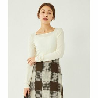 ユナイテッドアローズグリーンレーベルリラクシング(UNITED ARROWS green label relaxing)の【OFF WHITE】スクエアネック プルオーバー カットソー(カットソー(長袖/七分))