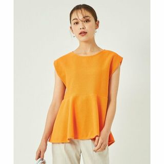 ユナイテッドアローズグリーンレーベルリラクシング(UNITED ARROWS green label relaxing)の【ORANGE】メッシュ ペプラム フレンチスリーブ プルオーバー カットソー(カットソー(長袖/七分))