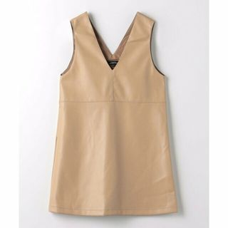 ユナイテッドアローズグリーンレーベルリラクシング(UNITED ARROWS green label relaxing)の【BEIGE】TJ フェイクレザー ジャンパースカート 110cm-130cm(ワンピース)