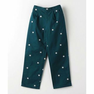 ユナイテッドアローズグリーンレーベルリラクシング(UNITED ARROWS green label relaxing)の【DK.GREEN】TJ 総柄刺繍 タックパンツ 110cm-130cm(パンツ/スパッツ)