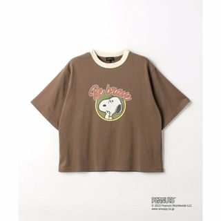 ユナイテッドアローズグリーンレーベルリラクシング(UNITED ARROWS green label relaxing)の【DK.BROWN】【別注】<PEANUTS>TJ リンガー Tシャツ 140cm-150cm(Tシャツ/カットソー)