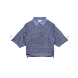 Ameri Vintage MEDI JAQUARD POLO KNIT