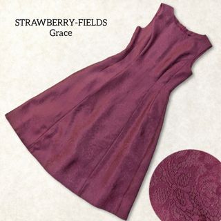 ストロベリーフィールズ(STRAWBERRY-FIELDS)のストロベリーフィールズ グレース ✿ レース ワンピース ドレス パープル 紫(ひざ丈ワンピース)