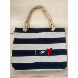 SHIPS - SHIPS トートバッグ　ボーダー　ハート