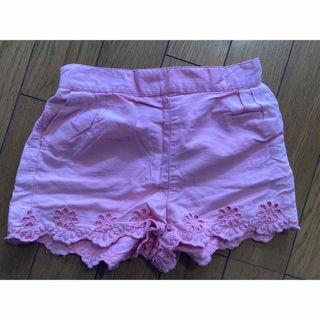 ベビーギャップ(babyGAP)の【匿名配送】ベビーキッズ用 女の子のピンク色のミニ短パン花柄刺繍 3years(パンツ/スパッツ)