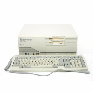 エヌイーシー(NEC)のNEC PC-9801FA 本体MSDOS キーボード セット動作品(デスクトップ型PC)