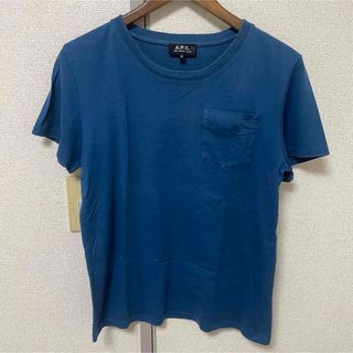 アーペーセー(A.P.C)のUSED 古着 APC アーペーセー ポケ Tシャツ ブルー XS(Tシャツ/カットソー(半袖/袖なし))