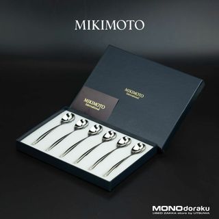 ミキモト(MIKIMOTO)のミキモト MIKIMOTO パール付きスプーン ステンレススプーン 6本セット 箱付き 美品(カトラリー/箸)