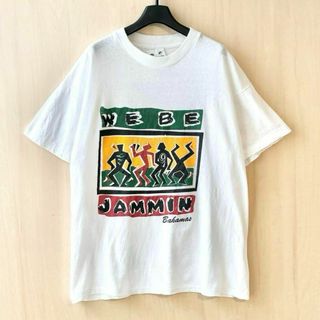 ヴィンテージ(VINTAGE)の90s古着　ヴィンテージ　Tシャツ　柔らかめ　民族グラフィック　シングルステッチ(Tシャツ/カットソー(半袖/袖なし))