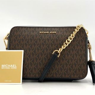 Michael Kors - 未使用級　マイケルコース　カメラバッグ　シグネチャー　チェーン　タッセル　レザー