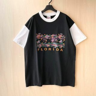 ヴィンテージ(VINTAGE)の90sUSA製古着　ヴィンテージ　Tシャツ　グラフィックアート　シングルステッチ(Tシャツ/カットソー(半袖/袖なし))