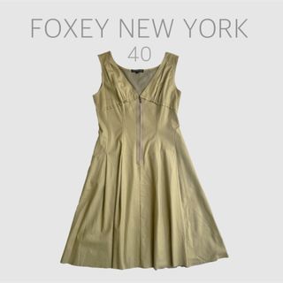 FOXEY NEW YORK - FOXEY NEW YORK フォクシー エコレザー ワンピース ノースリーブ