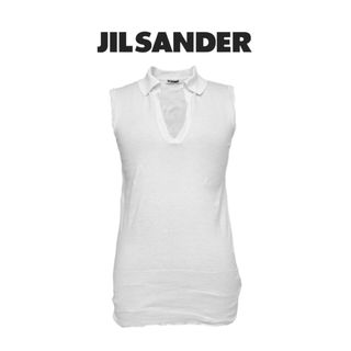 ジルサンダー(Jil Sander)の未使用 JIL SANDER ジルサンダー ノースリーブ トップス 36 白 綿(カットソー(半袖/袖なし))