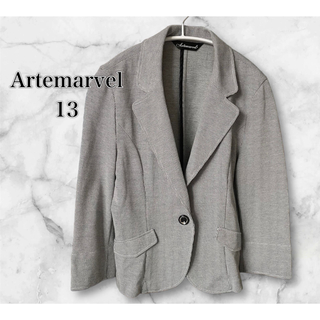 Artemarvel  【美品】テーラード　シマ柄　一つボタン　伸縮　ビジネス(テーラードジャケット)