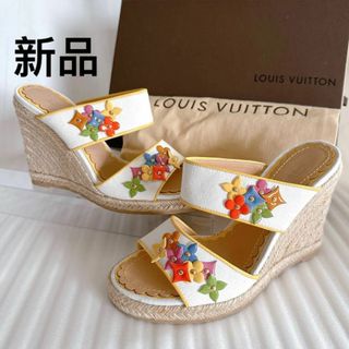 LOUIS VUITTON - ルイヴィトン　エスパドリーユ　ウェッジソール　モノグラムフラワー　靴 サンダル