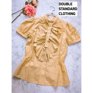 ダブルスタンダードクロージング(DOUBLE STANDARD CLOTHING)のDOUBLE STANDARD CLOTHING　ストライプ　フリル　シャツ(シャツ/ブラウス(半袖/袖なし))