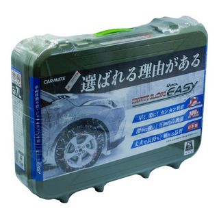 カーメイト(CAR MATE)のカーメイト 日本製 非金属 タイヤチェーン バイアスロン クイックイージー QE7L 適合:195/45R17(冬) 195/60R15(冬) 185/60R16 185/65R15(冬) 175/80R14(冬) QE7L 中古 a1(車外アクセサリ)